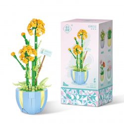 WEIGHT 2086 non  HOA CÚC TUYẾT TÙNG bộ đồ chơi xếp lắp ráp ghép mô hình 329 khối