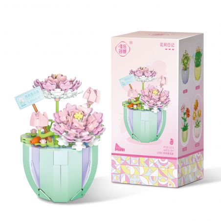 WEIGHT 2084 non  GHẾ SEN THỊT bộ đồ chơi xếp lắp ráp ghép mô hình 312 khối