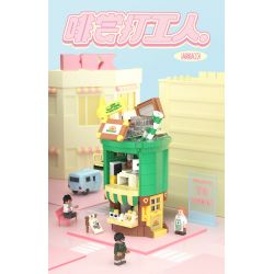 AREA-X AX0302 0302 non  LATTE ĐỔI MỚI bộ đồ chơi xếp lắp ráp ghép mô hình COFFEE IS MYLIFE