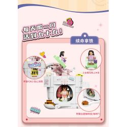 AREA-X AX0301 0301 non  CÔNG NHÂN NẾM CÀ PHÊ BAOFU MOCHA bộ đồ chơi xếp lắp ráp ghép mô hình COFFEE IS MYLIFE