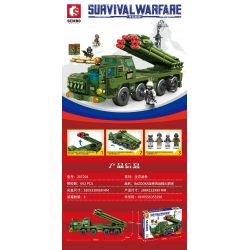 SEMBO 207204 non  MÁY PHÓNG TÊN LỬA TẦM XA BAZOOKA TORNADO bộ đồ chơi xếp lắp ráp ghép mô hình Military Army SURVIVAL WARFARE Quân Sự Bộ Đội 692 khối
