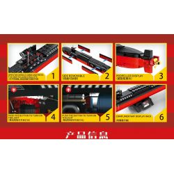 SEMBO 207126 non  TÀU NGẦM HẠT NHÂN CHIẾN LƯỢC LỚP OHIO bộ đồ chơi xếp lắp ráp ghép mô hình Military Army SURVIVAL WARFARE Quân Sự Bộ Đội 1003 khối