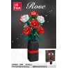 JIESTAR 92365 non  HOA HỒNG bộ đồ chơi xếp lắp ráp ghép mô hình Flowers ROSE 878 khối