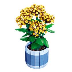 JIESTAR 92364 non  HOA TRƯỜNG THỌ bộ đồ chơi xếp lắp ráp ghép mô hình Flowers JONQUILE 842 khối