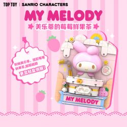 TOP TOY TC1504 1504 non  TRÀ TRÁI CÂY TƯƠI MELODY'S BERRY bộ đồ chơi xếp lắp ráp ghép mô hình MY MELODY 300 khối