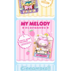 TOP TOY TC1504 1504 non  TRÀ TRÁI CÂY TƯƠI MELODY'S BERRY bộ đồ chơi xếp lắp ráp ghép mô hình MY MELODY 300 khối