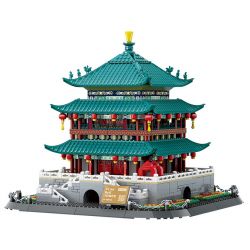 WANGE 6228 non  THÁP CHUÔNG TÂY AN bộ đồ chơi xếp lắp ráp ghép mô hình Buildings 1121 khối