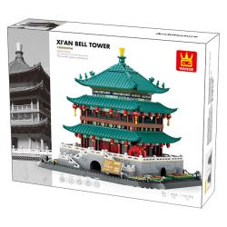 WANGE 6228 non  THÁP CHUÔNG TÂY AN bộ đồ chơi xếp lắp ráp ghép mô hình Buildings 1121 khối