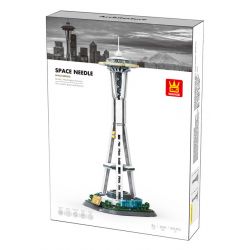WANGE 5238 non  KIM KHÔNG GIAN SEATTLE bộ đồ chơi xếp lắp ráp ghép mô hình Buildings SPACE NEEDLE 1075 khối