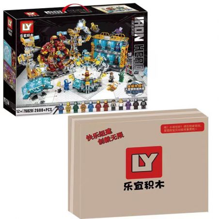 LY 76028 non  GIÀN THÉP LỚN bộ đồ chơi xếp lắp ráp ghép mô hình Marvel Super Heroes HEROES STEEL MECHA Siêu Anh Hùng Marvel 2688 khối