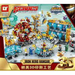 LY 76028 non  GIÀN THÉP LỚN bộ đồ chơi xếp lắp ráp ghép mô hình Marvel Super Heroes HEROES STEEL MECHA Siêu Anh Hùng Marvel 2688 khối