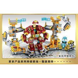 LY 76028 non  GIÀN THÉP LỚN bộ đồ chơi xếp lắp ráp ghép mô hình Marvel Super Heroes HEROES STEEL MECHA Siêu Anh Hùng Marvel 2688 khối