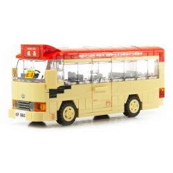 TINY ATBRC002 non  XE BUÝT NHỎ MÀU ĐỎ TOYOTA COASTER CỦA HỒNG KÔNG bộ đồ chơi xếp lắp ráp ghép mô hình City TOYOTA COASTER RED MINI BUS Thành Phố 274 khối