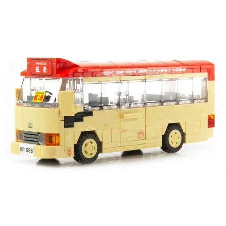 TINY ATBRC002 non  XE BUÝT NHỎ MÀU ĐỎ TOYOTA COASTER CỦA HỒNG KÔNG bộ đồ chơi xếp lắp ráp ghép mô hình City TOYOTA COASTER RED MINI BUS Thành Phố 274 khối