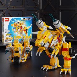 LWCK 60023 non  HAI THAY ĐỔI CỖ XE TYRANNOSAURUS bộ đồ chơi xếp lắp ráp ghép mô hình 367 khối