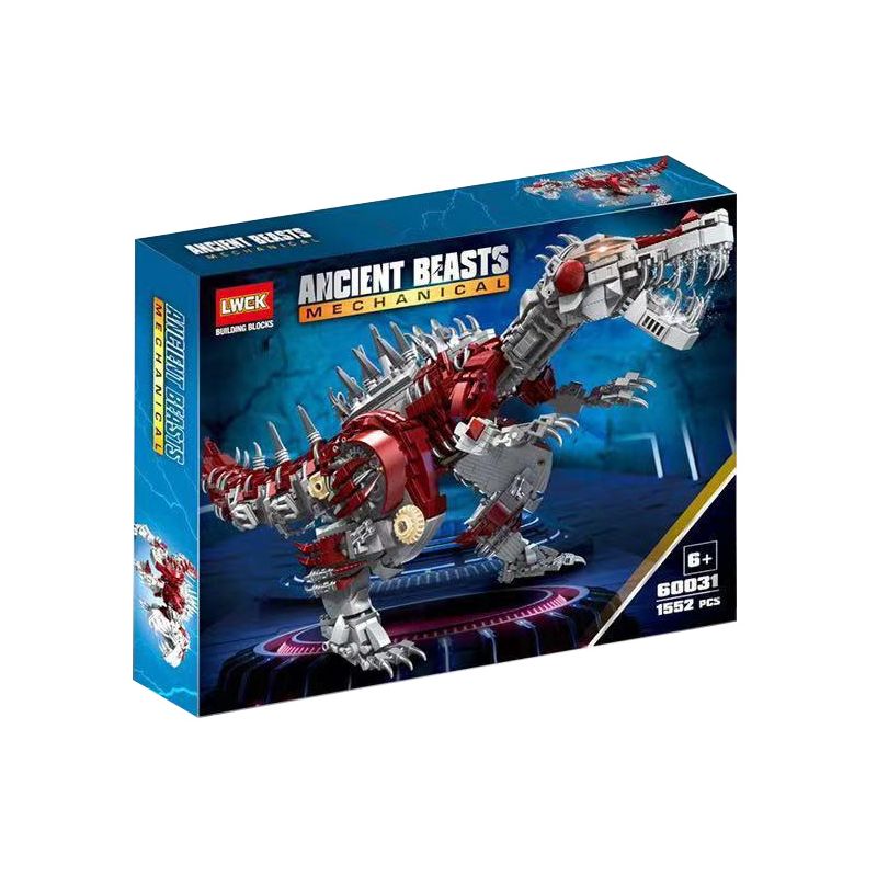 LWCK 60031 non  RỒNG MECHA INDOMINUS bộ đồ chơi xếp lắp ráp ghép mô hình ANCIENT BEASTS MECHANICAL 1552 khối