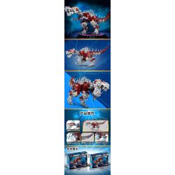 LWCK 60031 non  RỒNG MECHA INDOMINUS bộ đồ chơi xếp lắp ráp ghép mô hình ANCIENT BEASTS MECHANICAL 1552 khối