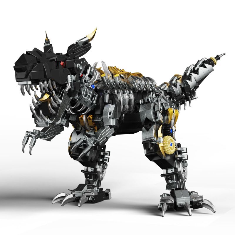 LWCK 60030 non  MÁY T-REX bộ đồ chơi xếp lắp ráp ghép mô hình ANCIENT BEASTS MECHANICAL 1506 khối
