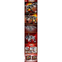 LWCK 60030 non  MÁY T-REX bộ đồ chơi xếp lắp ráp ghép mô hình ANCIENT BEASTS MECHANICAL 1506 khối