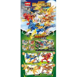 LWCK 60033 non  THỜI ĐẠI KHỦNG LONG 4 LOẠI GOLDEN SICKLE TYRANNOSAURUS REX CANNON DILOPHOSAURUS SWORD PTEROSAUR HEAVY PACHYCEPHALOSAURUS bộ đồ chơi xếp lắp ráp ghép mô hình Dino DINOSAURS 345 khối