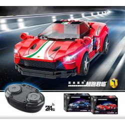WISE BLOCK HA389170 389170 non  ĐIỀU KHIỂN TỪ XA SIÊU XE KING'S LANDING FERRARI bộ đồ chơi xếp lắp ráp ghép mô hình  Kỹ Thuật Công Nghệ Cao Mô Hình Phương Tiện 208 khối