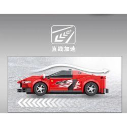 WISE BLOCK HA389170 389170 non  ĐIỀU KHIỂN TỪ XA SIÊU XE KING'S LANDING FERRARI bộ đồ chơi xếp lắp ráp ghép mô hình  Kỹ Thuật Công Nghệ Cao Mô Hình Phương Tiện 208 khối