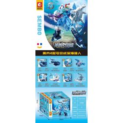 SEMBO 103254 103255 103256 103257 non  THỢ SĂN BIỂN SÂU bộ đồ chơi xếp lắp ráp ghép mô hình Therion Totems 697 khối