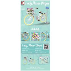 DK 80002 non  XE PHỤ NỮ bộ đồ chơi xếp lắp ráp ghép mô hình  LADY FLOWER BICYCLE Kỹ Thuật Công Nghệ Cao Mô Hình Phương Tiện 450 khối