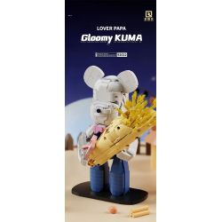 QIZHILE 92022 non  GẤU RƠM KUMA ẢM ĐẠM bộ đồ chơi xếp lắp ráp ghép mô hình 800 khối