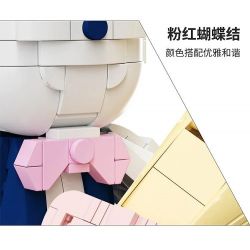 QIZHILE 92022 non  GẤU RƠM KUMA ẢM ĐẠM bộ đồ chơi xếp lắp ráp ghép mô hình 800 khối