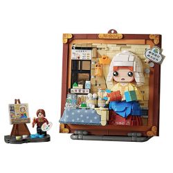 LOZ 1289 non  NGƯỜI VẮT SỮA bộ đồ chơi xếp lắp ráp ghép mô hình CUTE PAINTING 787 khối