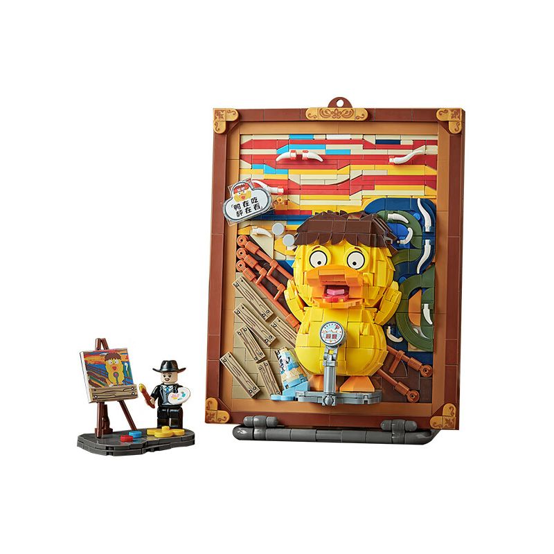 LOZ 1288 non  KÊU VỊT bộ đồ chơi xếp lắp ráp ghép mô hình CUTE PAINTING 893 khối