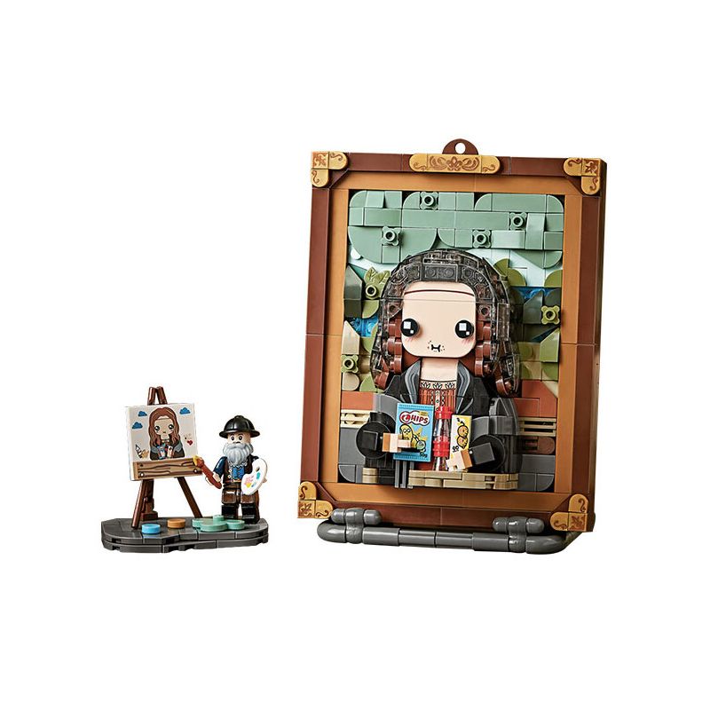 LOZ 1286 non  NHỮNG BỨC TRANH DỄ THƯƠNG TRÊN THẾ GIỚI ZHA NA LISA bộ đồ chơi xếp lắp ráp ghép mô hình CUTE PAINTING 604 khối