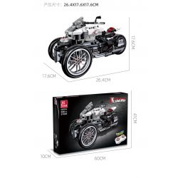JIESTAR 91024 non  XE MÁY BA BÁNH HONDA NEWING bộ đồ chơi xếp lắp ráp ghép mô hình Motorcycle Motorbike HONDA NEO WING Xe Hai Bánh 996 khối