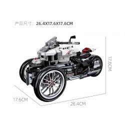 JIESTAR 91024 non  XE MÁY BA BÁNH HONDA NEWING bộ đồ chơi xếp lắp ráp ghép mô hình Motorcycle Motorbike HONDA NEO WING Xe Hai Bánh 996 khối