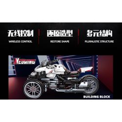 JIESTAR 91024 non  XE MÁY BA BÁNH HONDA NEWING bộ đồ chơi xếp lắp ráp ghép mô hình Motorcycle Motorbike HONDA NEO WING Xe Hai Bánh 996 khối