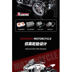JIESTAR 91024 non  XE MÁY BA BÁNH HONDA NEWING bộ đồ chơi xếp lắp ráp ghép mô hình Motorcycle Motorbike HONDA NEO WING Xe Hai Bánh 996 khối