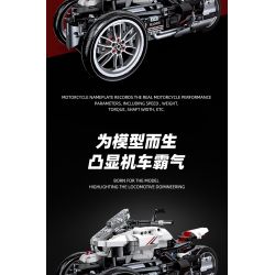 JIESTAR 91024 non  XE MÁY BA BÁNH HONDA NEWING bộ đồ chơi xếp lắp ráp ghép mô hình Motorcycle Motorbike HONDA NEO WING Xe Hai Bánh 996 khối