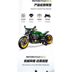 JIESTAR 91022 non  BENELLI 502C bộ đồ chơi xếp lắp ráp ghép mô hình  Kỹ Thuật Công Nghệ Cao Mô Hình Phương Tiện 765 khối