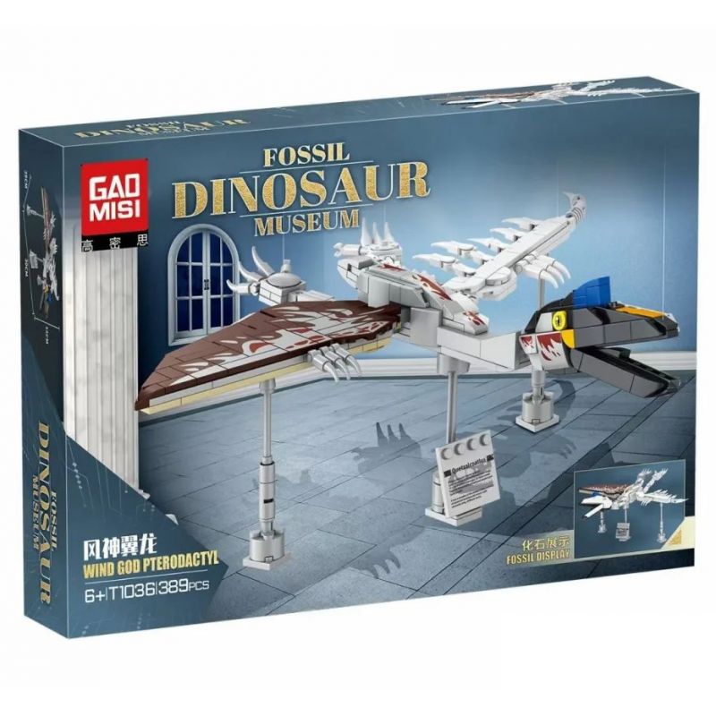 GAOMISI T1036 1036 non  FENGSHEN THẰN LẰN BAY bộ đồ chơi xếp lắp ráp ghép mô hình Creator FOSSIL DINOSAUR MUSEUM WIND GOD PTERODACTYL Sáng Tạo 389 khối