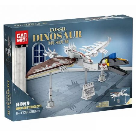 GAOMISI T1036 1036 non  FENGSHEN THẰN LẰN BAY bộ đồ chơi xếp lắp ráp ghép mô hình Creator FOSSIL DINOSAUR MUSEUM WIND GOD PTERODACTYL Sáng Tạo 389 khối