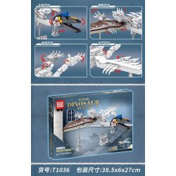 GAOMISI T1036 1036 non  FENGSHEN THẰN LẰN BAY bộ đồ chơi xếp lắp ráp ghép mô hình Creator FOSSIL DINOSAUR MUSEUM WIND GOD PTERODACTYL Sáng Tạo 389 khối