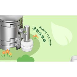 WEKKI 506051 non  WANGLAOJI THỰC SỰ DƯỚI LỬA CỬA HÀNG TRÀ THẢO DƯỢC bộ đồ chơi xếp lắp ráp ghép mô hình Creator SO CHILLYHERBAL TEA SHOP Sáng Tạo