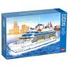 ZHEGAO 01030 non  TÀU DU LỊCH bộ đồ chơi xếp lắp ráp ghép mô hình Creator Expert CRUISE LINER MOLECULAR OF THE SEAS Chuyên Gia Sáng Tạo 2428 khối