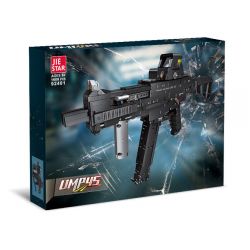JIESTAR 92401 non  SÚNG TIỂU LIÊN UMP45 bộ đồ chơi xếp lắp ráp ghép mô hình Gun 1609 khối