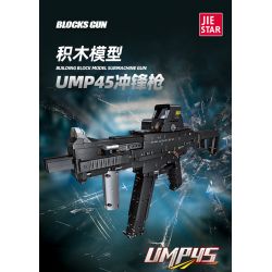 JIESTAR 92401 non  SÚNG TIỂU LIÊN UMP45 bộ đồ chơi xếp lắp ráp ghép mô hình Gun 1609 khối