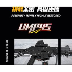 JIESTAR 92401 non  SÚNG TIỂU LIÊN UMP45 bộ đồ chơi xếp lắp ráp ghép mô hình Gun 1609 khối