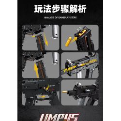 JIESTAR 92401 non  SÚNG TIỂU LIÊN UMP45 bộ đồ chơi xếp lắp ráp ghép mô hình Gun 1609 khối