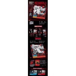 INBRIXX 687503 non  CHÂN DUNG ĐẦU GODZILLA CƠ KHÍ bộ đồ chơi xếp lắp ráp ghép mô hình MECHAGODZILLA 269 khối
