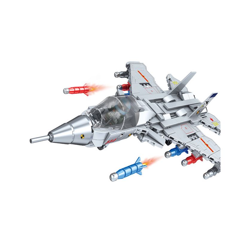 KUYU MOXING KY7060 7060 non  J-MÁY BAY CHIẾN ĐẤU 15 bộ đồ chơi xếp lắp ráp ghép mô hình HIGH-TECH PRODUCTS 456 khối